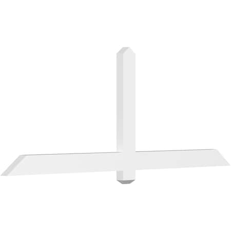 Ekena Millwork Eugene Architectural Grade PVC Gable Bracket, 72"W x 27"H x 2"D x 4"F, 9/12 Pitch GBP072X27X0204EUG00